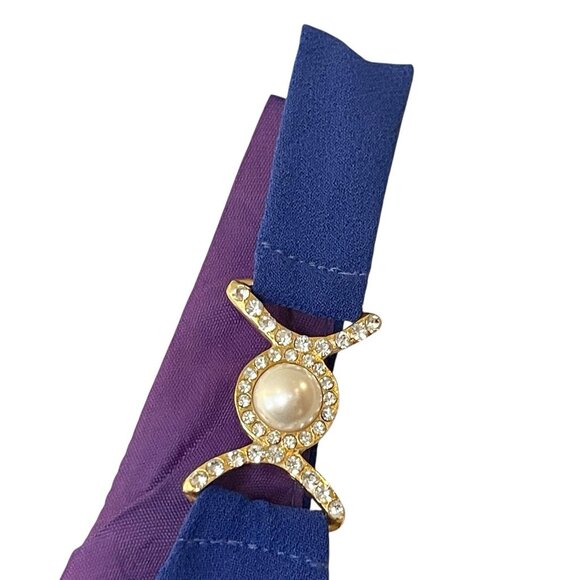 90s Mcclintock‎ Prom Dress Skater Mini Rhinestone Strap Whimsy Tiered Glam 2P - Picture 5 of 6